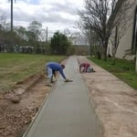 Concrete sidewalk