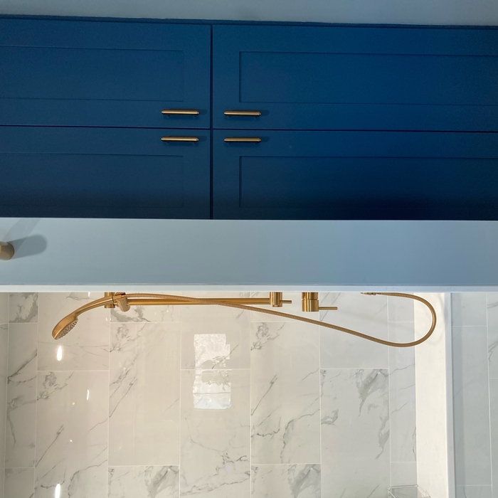 Custom Linen Pantry in Bathroom
