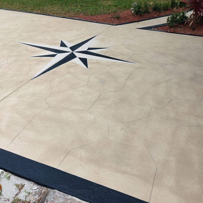 Tan Black driveway