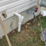 Replace sump pump drain l