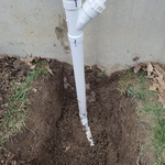 Replace sump pump drain l
