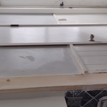 Support board added for barn door hardware