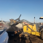 1 yard bucket black mulch