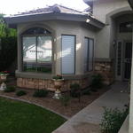 Plants and Lighting front entry