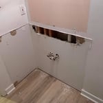 During bathroom remodel