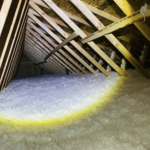 Finished attic blow in