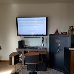 Design entertainment center around existingcabinet