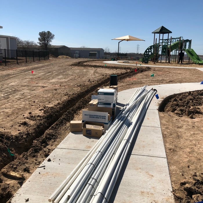 irrigation installation
