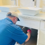 Install of bathroom sink