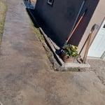 Stamped sidewalk