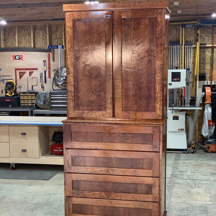 Cherry linen pantry