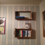 Repurposed drawers as shelves