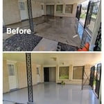 Patio pavement restoration.