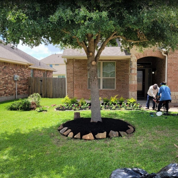 Planting, mowing, trimming, mulch and cleanup
