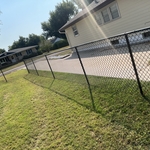 black chain link fence