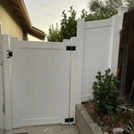 6’H White Vinyl Privacy Gate