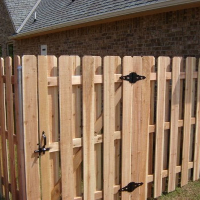 Metal post are sometimes used,along with gate kits