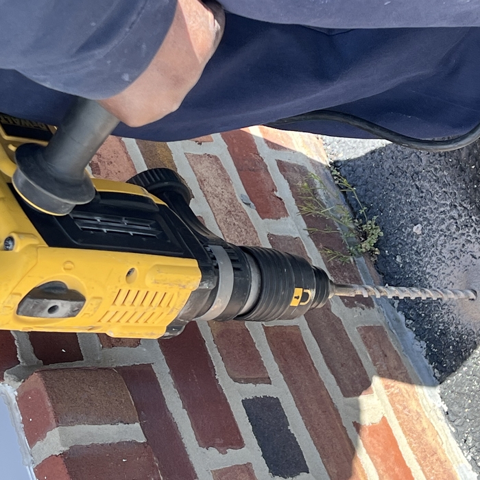 Exterior drilling for termite control