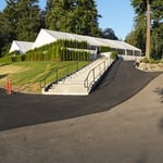 Pathway transition/ parking area