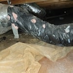 Duct improperly insulated