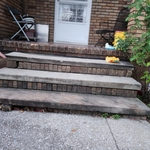 Before photo of step that was to be rebuilt