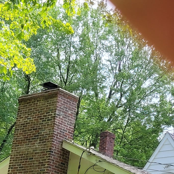 Newly rebuilt chimney