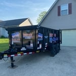 15 yd trailer at residential property