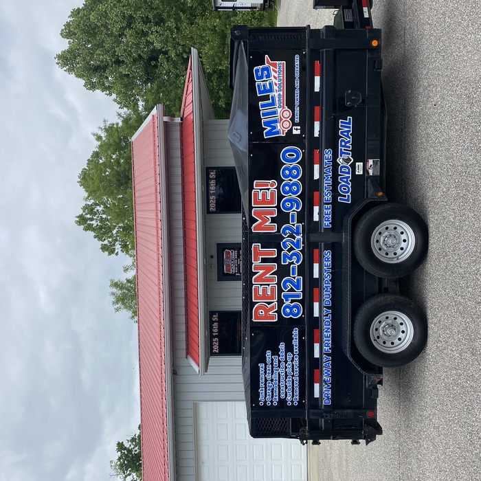 15 yd trailer at a business property
