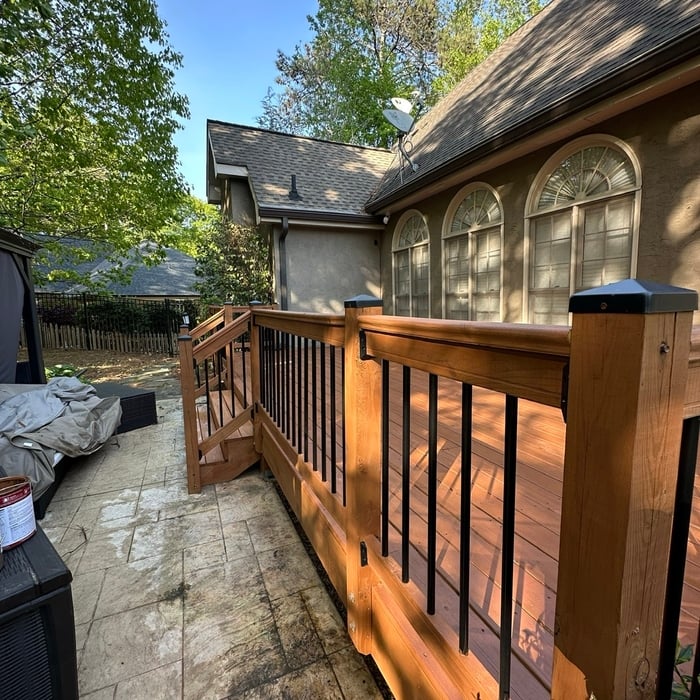 Deck staining