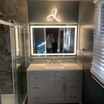 New vanity and mirror