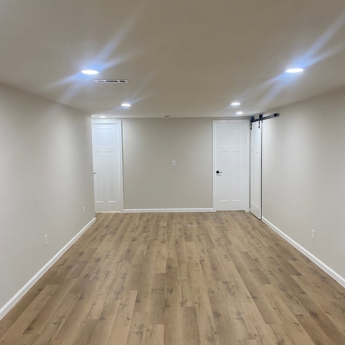 Basement living room finished