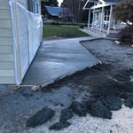 broomed sidewalk