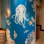 Tile mosaic for bathroom