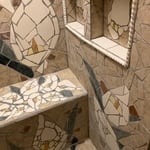 Tile mosaic for bathroom