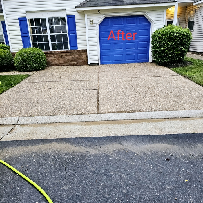 Deep driveway cleaning
