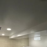 Finished ceiling concealing central air