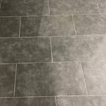 Ceramic tile installed in basement