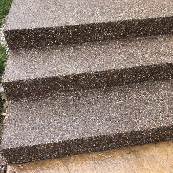 Exposed Aggregate and Colored-Stamped Concrete