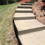 Stairway around the side of the home