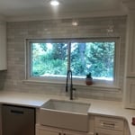 3x6 subway tile around window