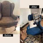Reupholstered Wingback Chair