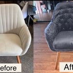 Reupholstered chair
