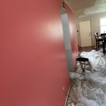During painting ceiling