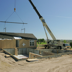 placing home on foundation