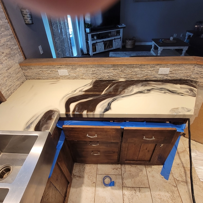 Epoxy kitchen countertop