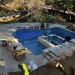 all glass tile pool