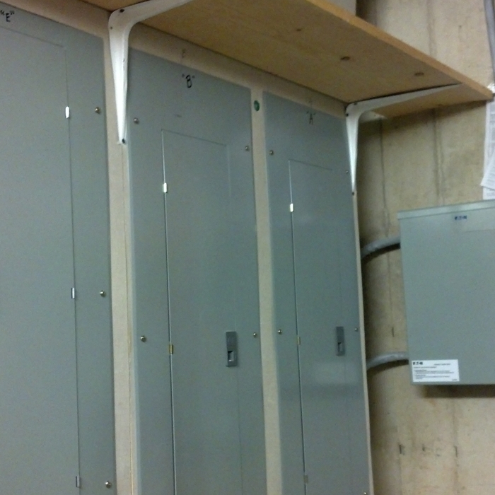 Automatic transfer switch on right