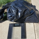 42 pounds of gutter waste
