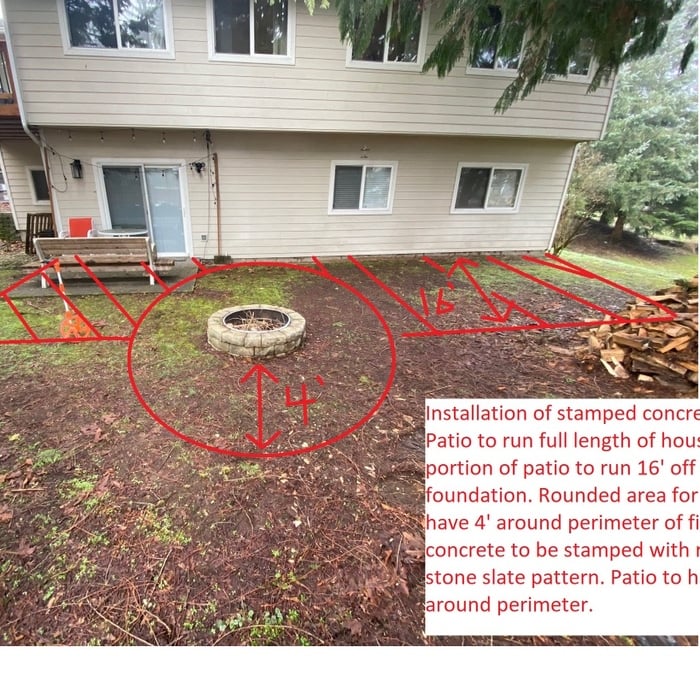 Custom Stamped back patio