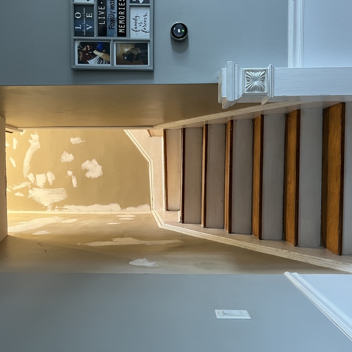 Stair hallway wall repair
